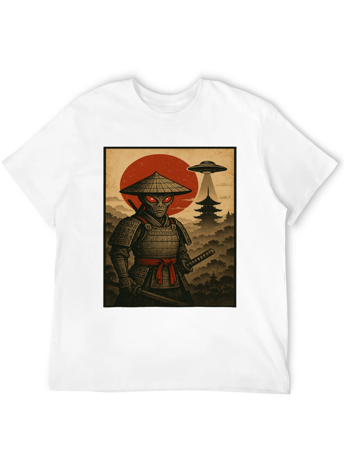 Alien Samurai T-Shirt: Sci-Fi Meets Ancient Warrior