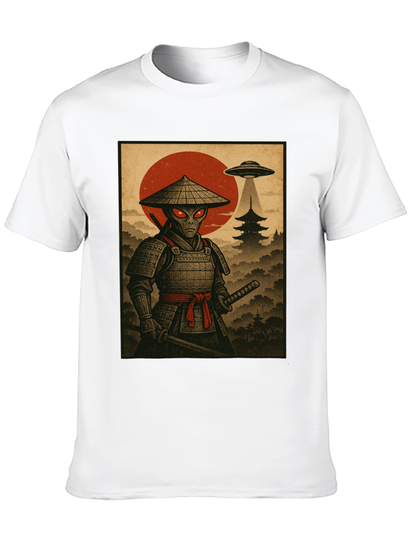Alien Samurai T-Shirt: Sci-Fi Meets Ancient Warrior