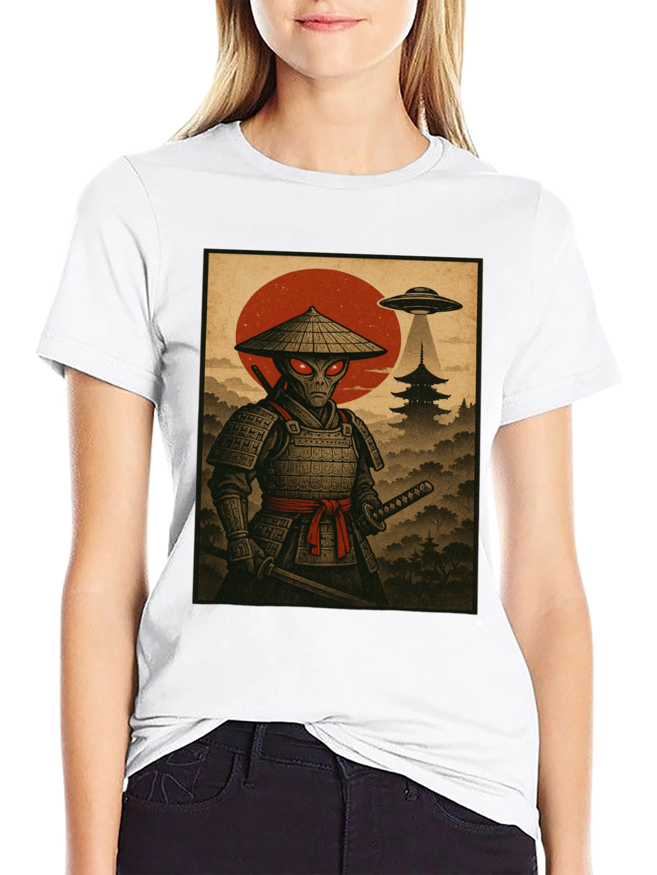 Alien Samurai T-Shirt: Sci-Fi Meets Ancient Warrior