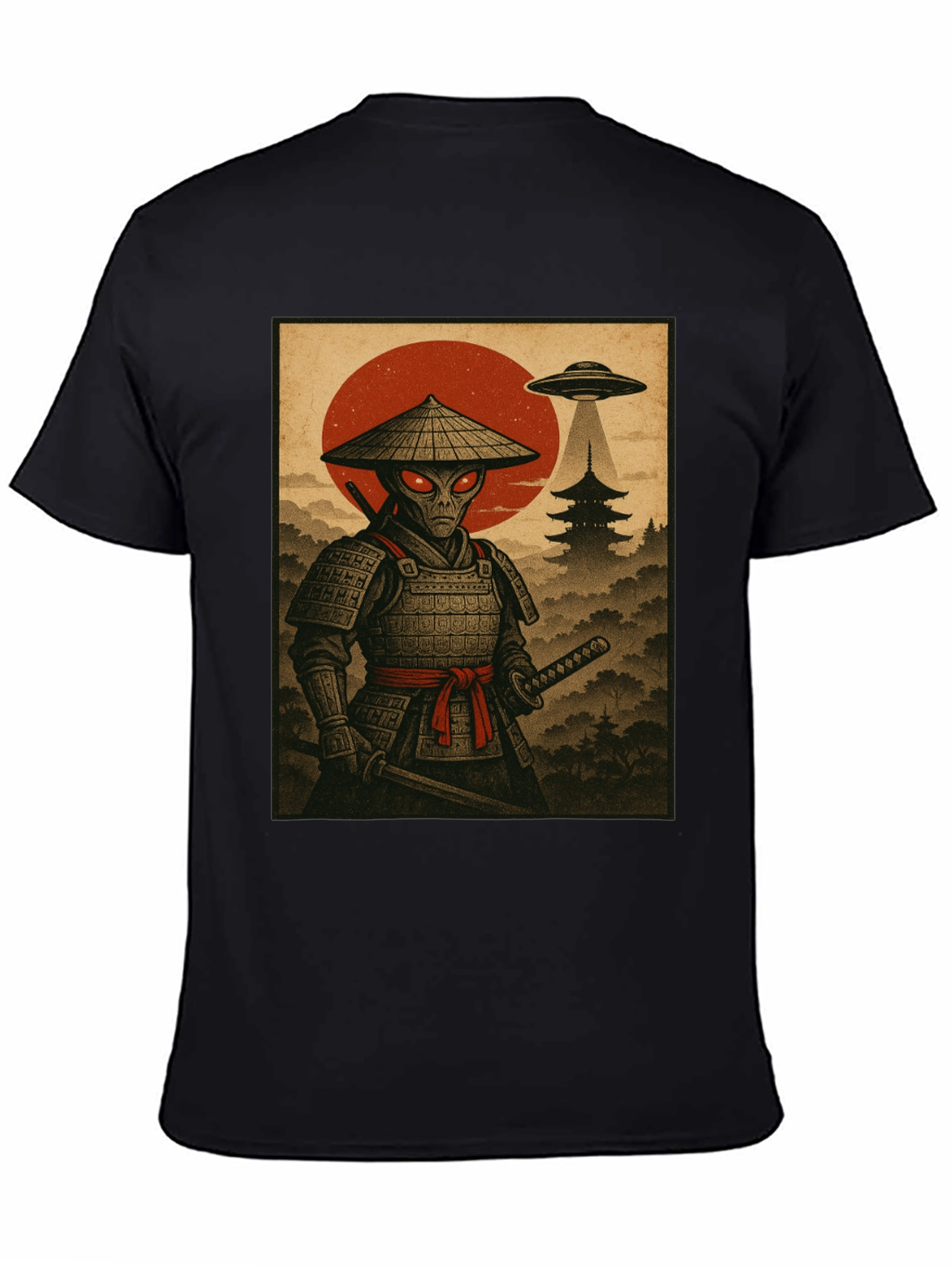 Alien Samurai T-Shirt: Sci-Fi Meets Ancient Warrior