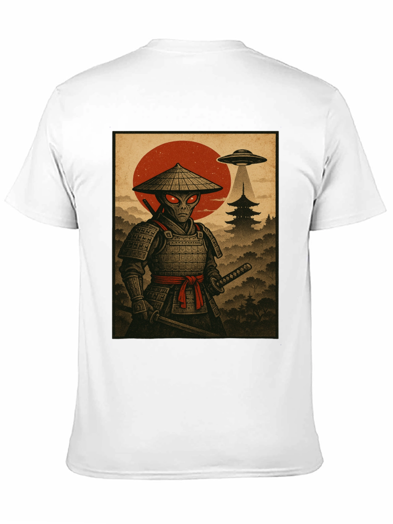Alien Samurai T-Shirt: Sci-Fi Meets Ancient Warrior