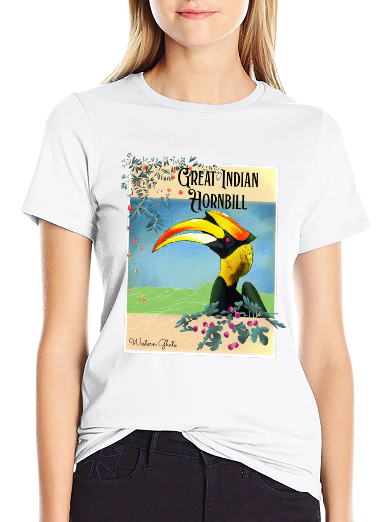 Great Indian Hornbill Graphic Tee