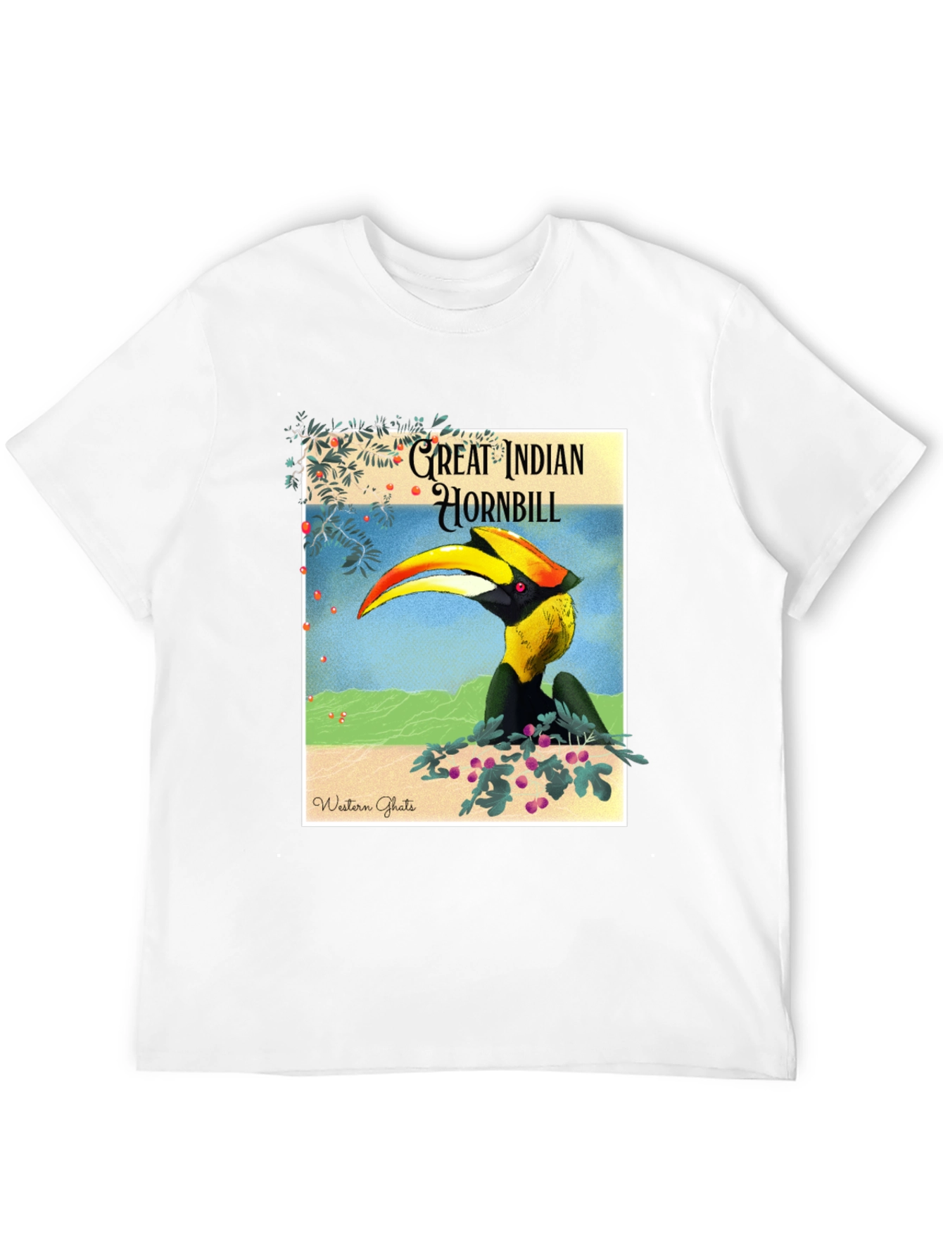 Great Indian Hornbill Graphic Tee