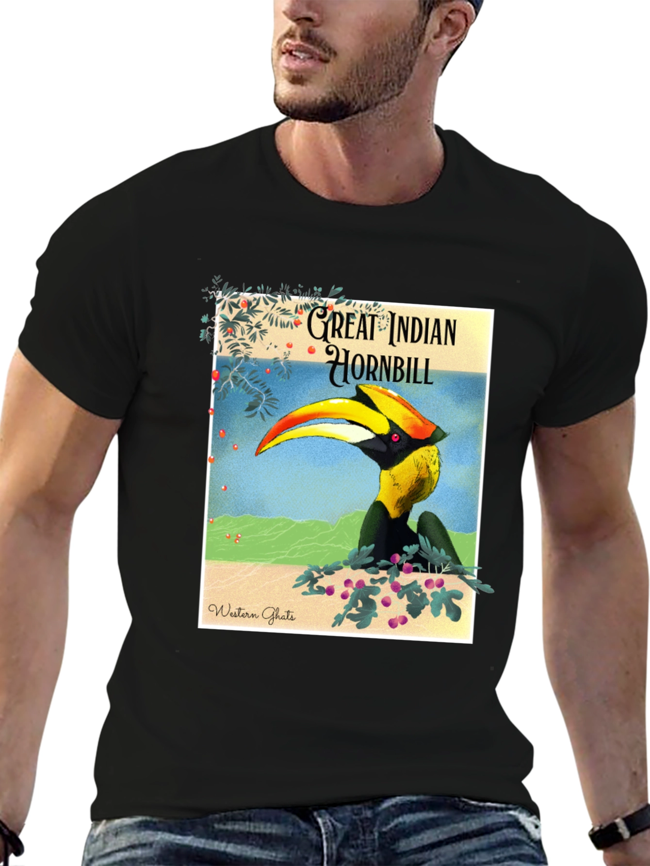 Great Indian Hornbill Graphic Tee