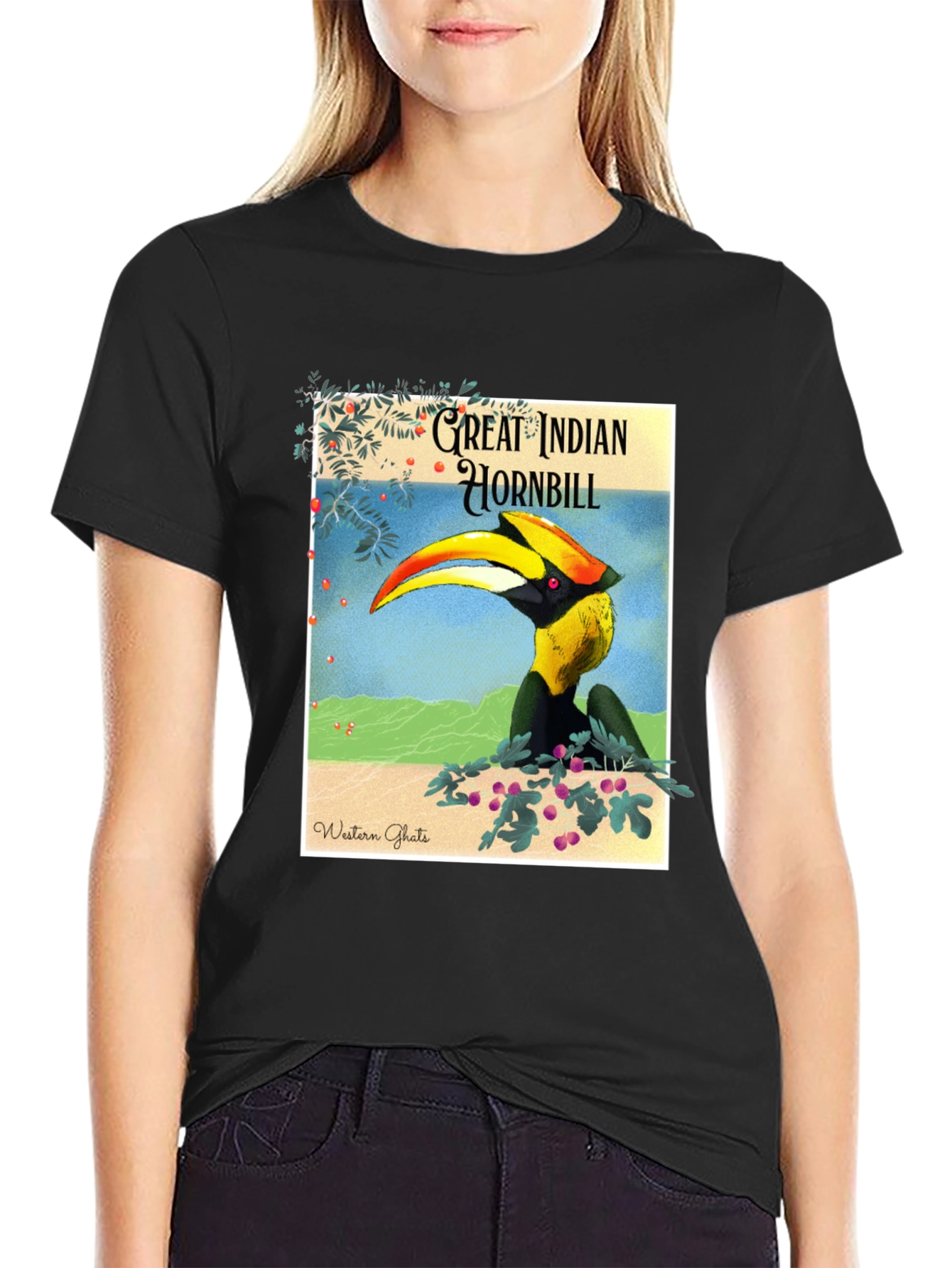 Great Indian Hornbill Graphic Tee