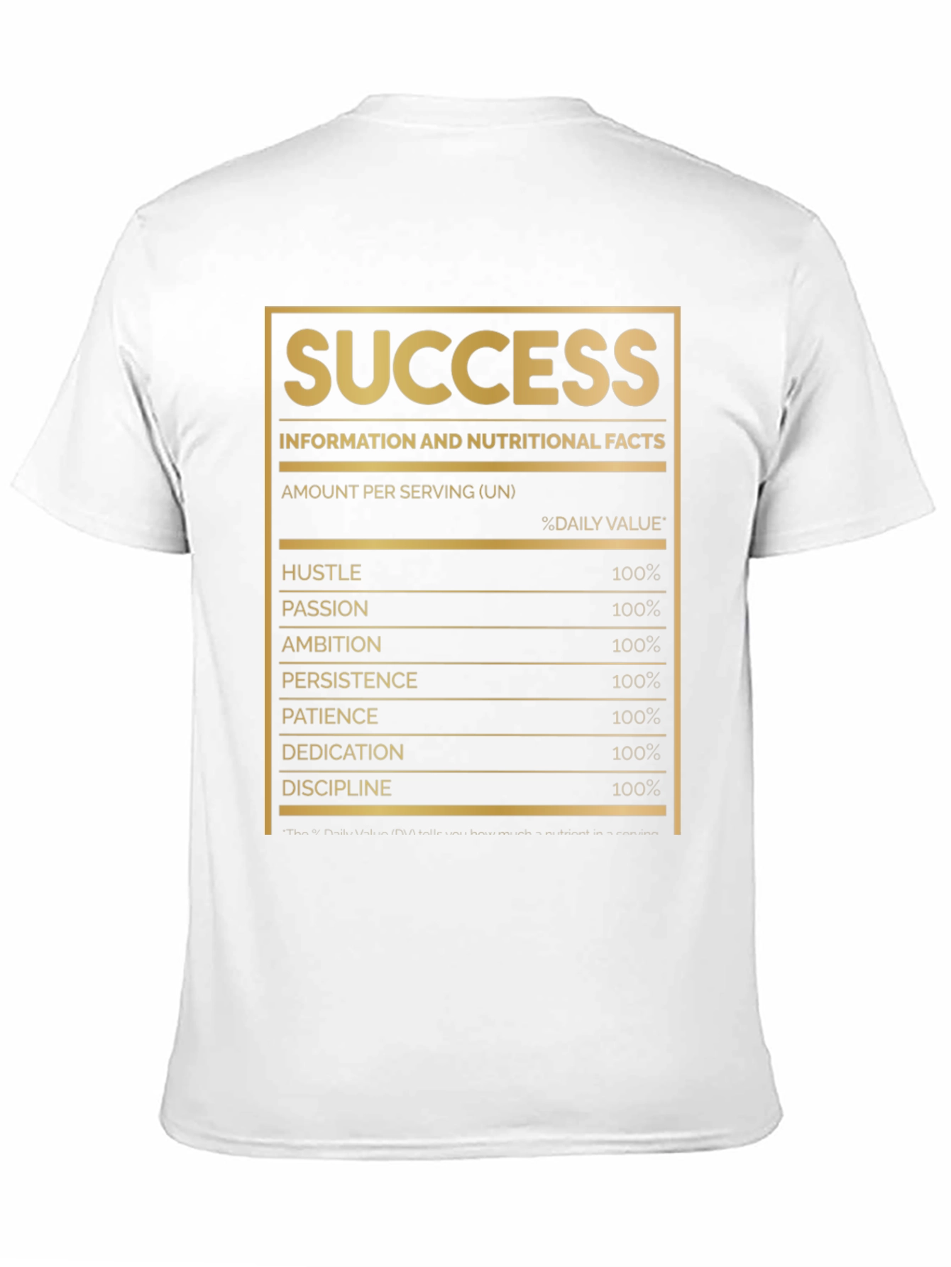 Success Nutrition Facts T-Shirt