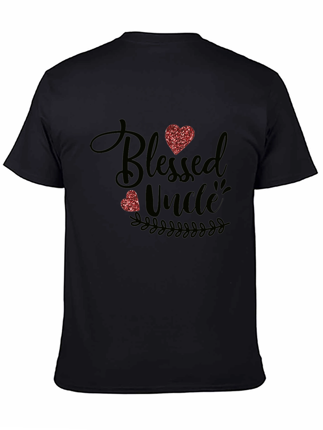 Blessed Uncle Graphic T-Shirt - Black