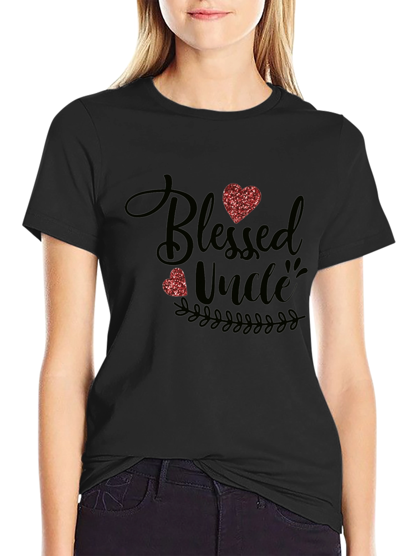 Blessed Uncle Graphic T-Shirt - Black