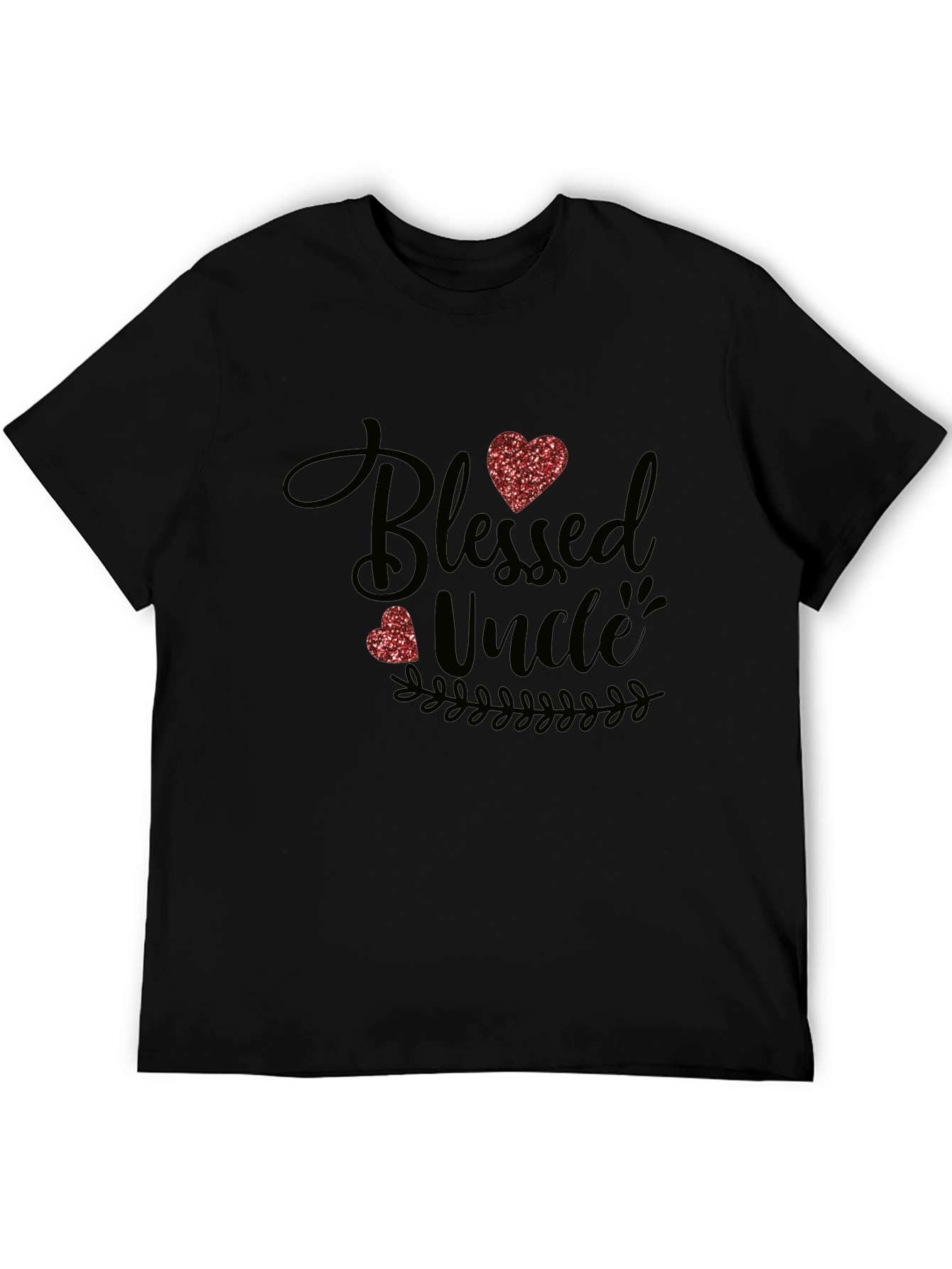 Blessed Uncle Graphic T-Shirt - Black