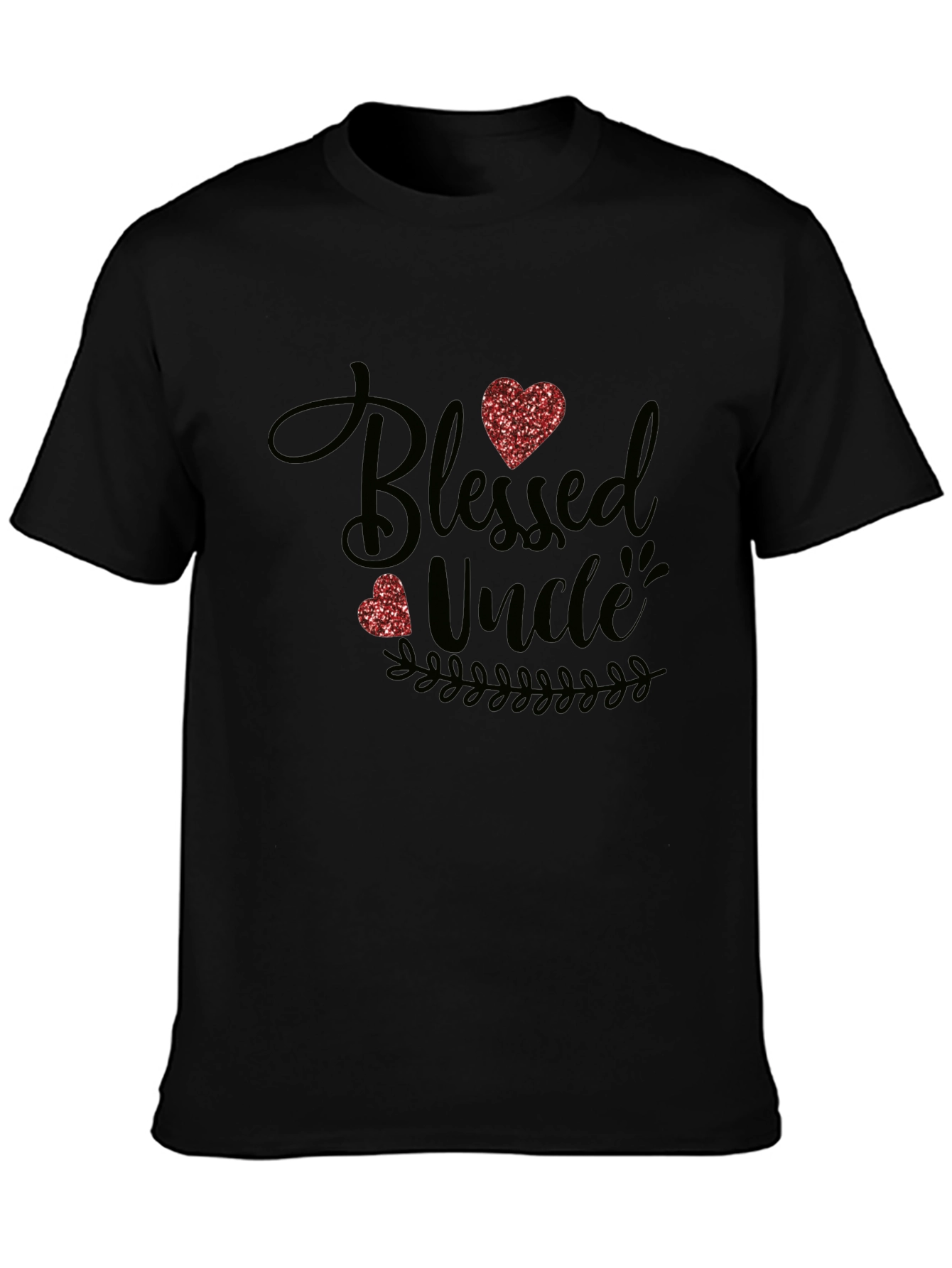 Blessed Uncle Graphic T-Shirt - Black