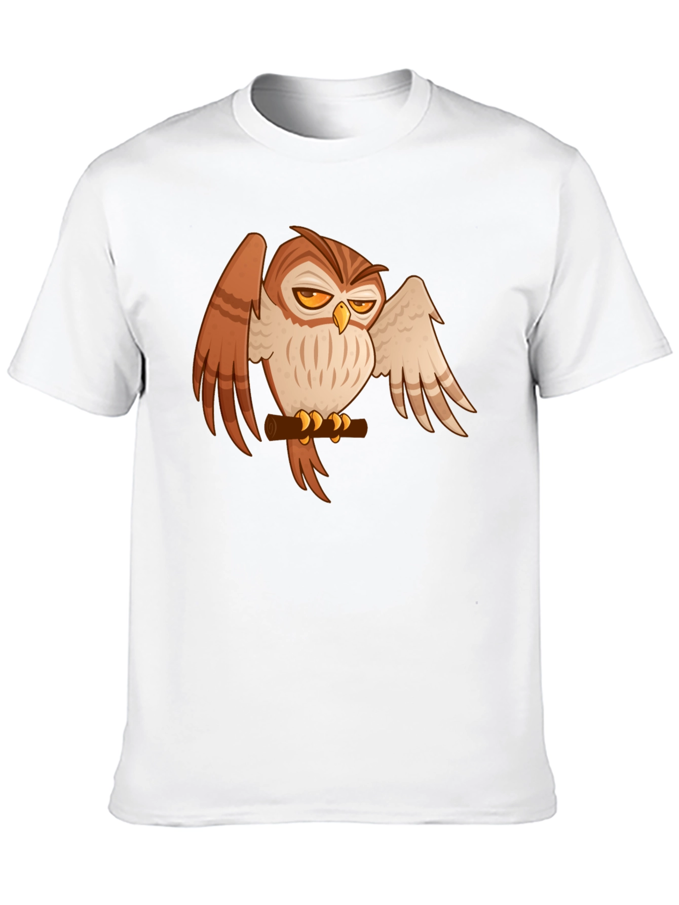 Black T-Shirt with Owl Print
