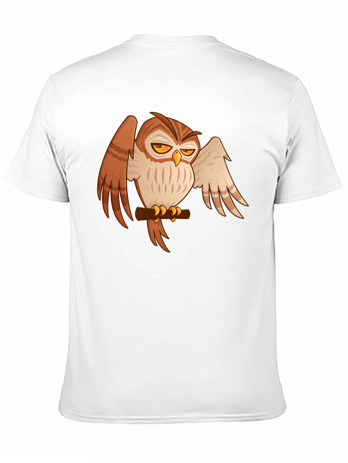 Black T-Shirt with Owl Print