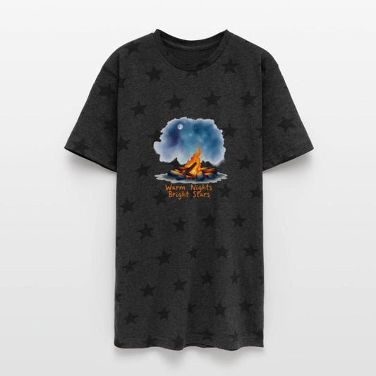 Glowing Campfire Under Starry Night