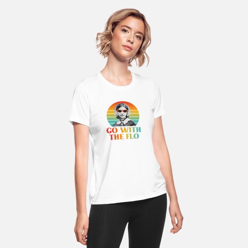 Go With The Flo Funny Nurse Retro Quote