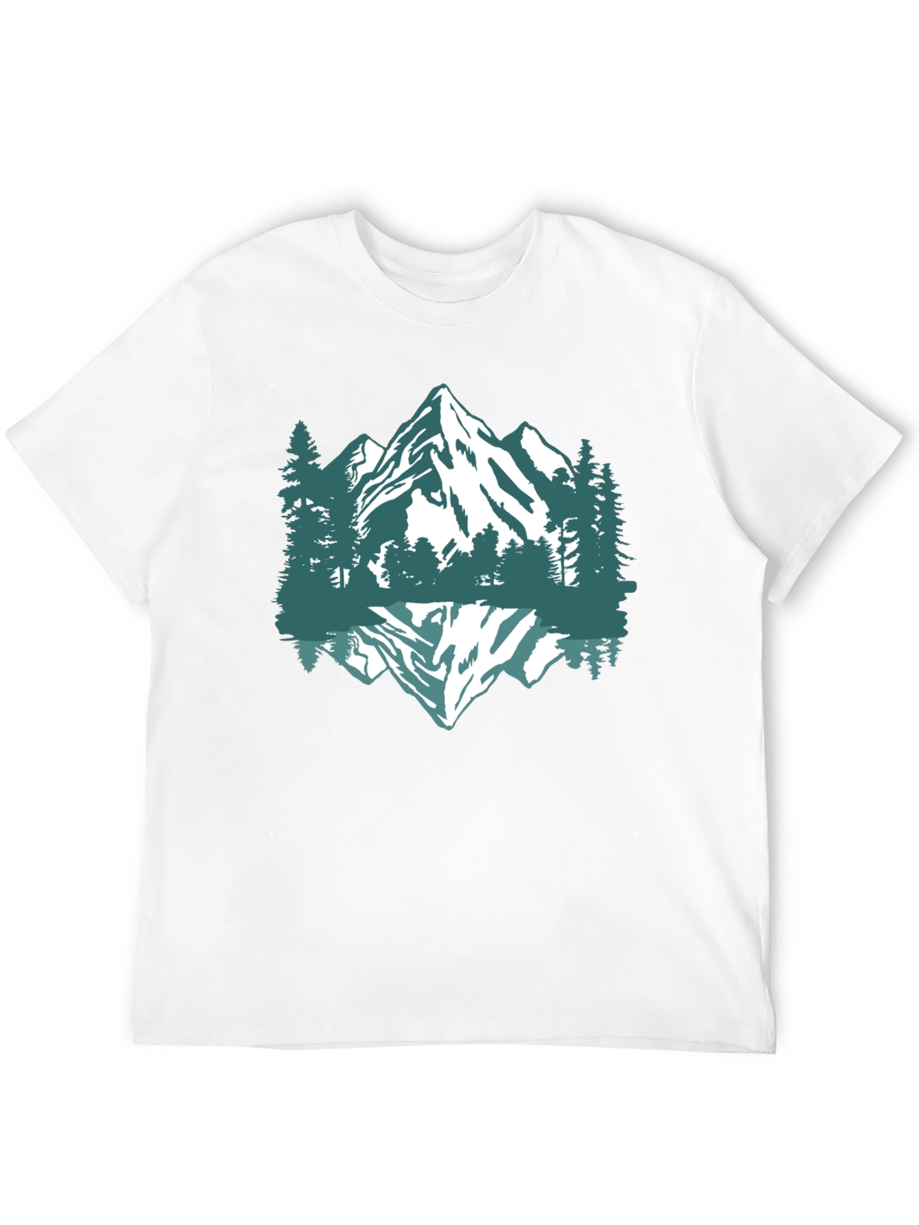 Mountain Reflection Graphic Tee - Black