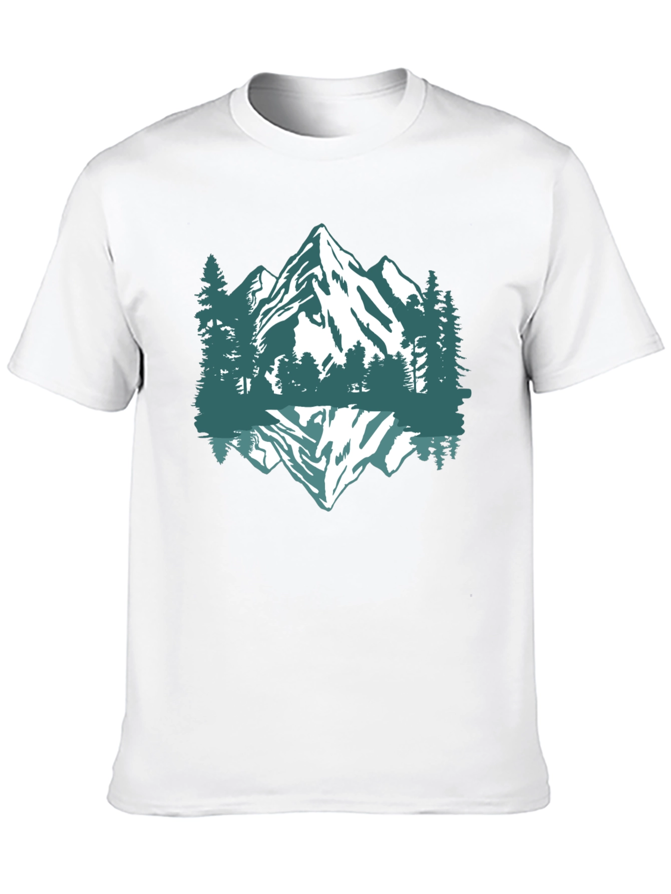 Mountain Reflection Graphic Tee - Black