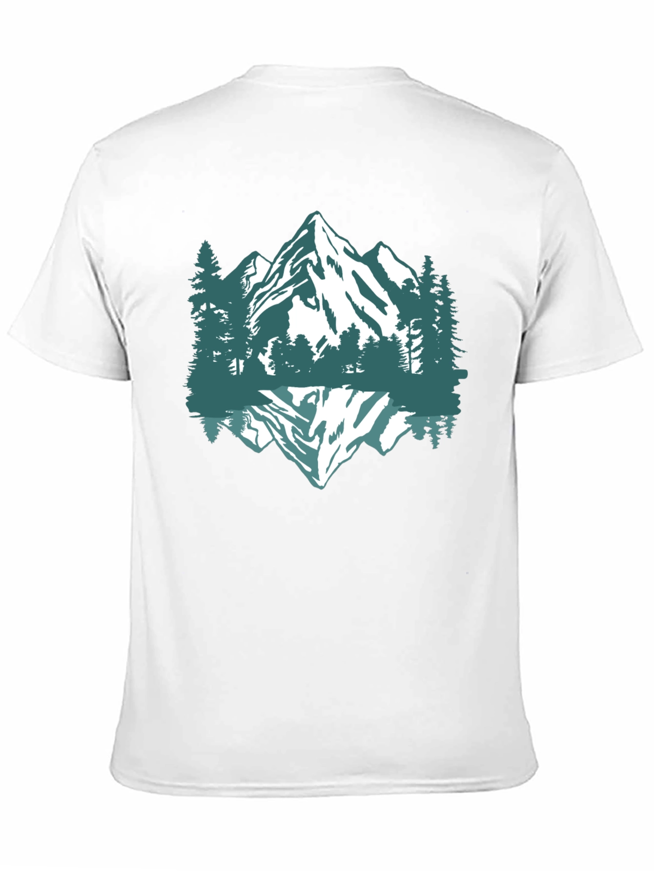 Mountain Reflection Graphic Tee - Black