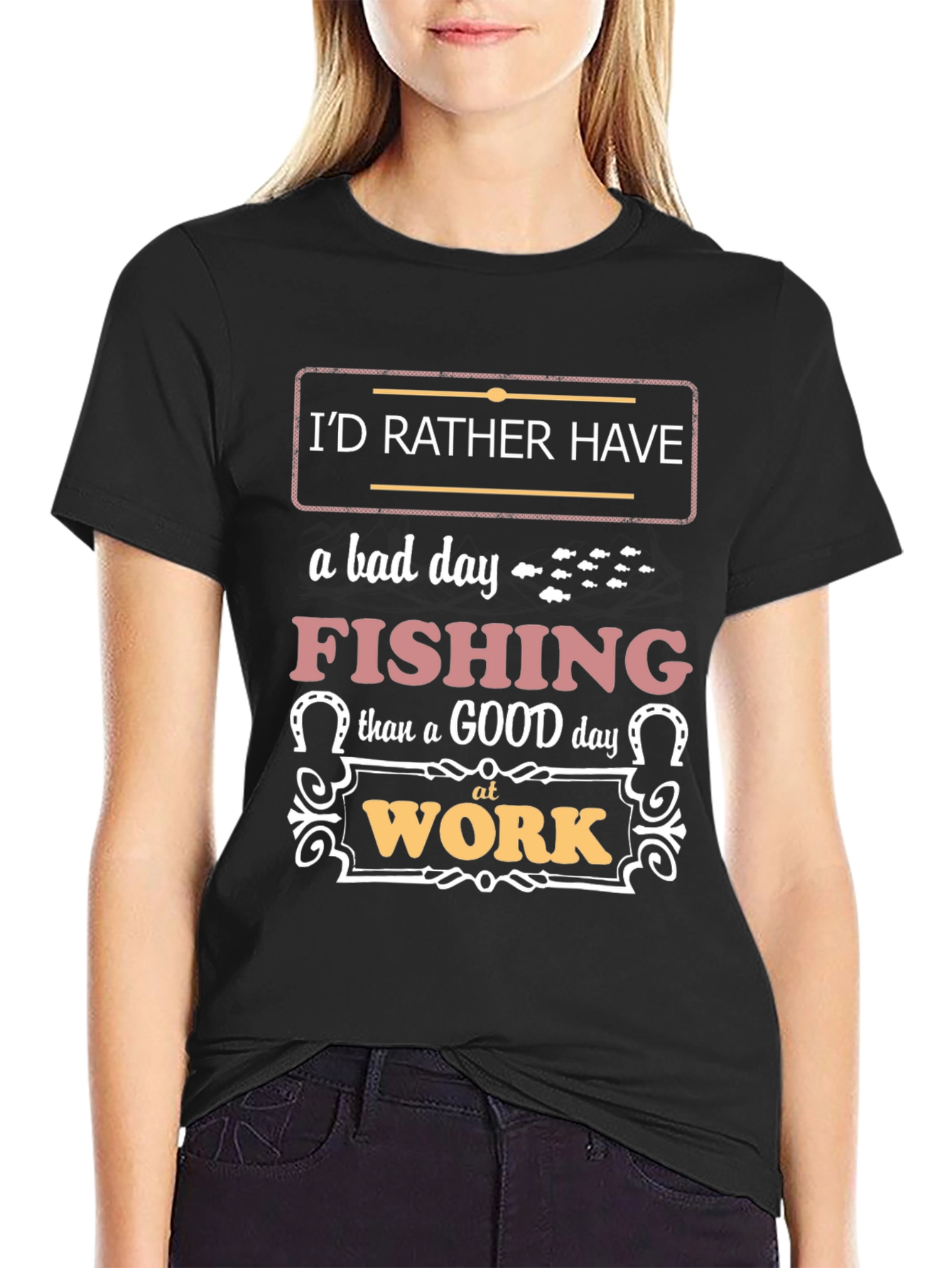 Fishing Over Work Graphic Tee