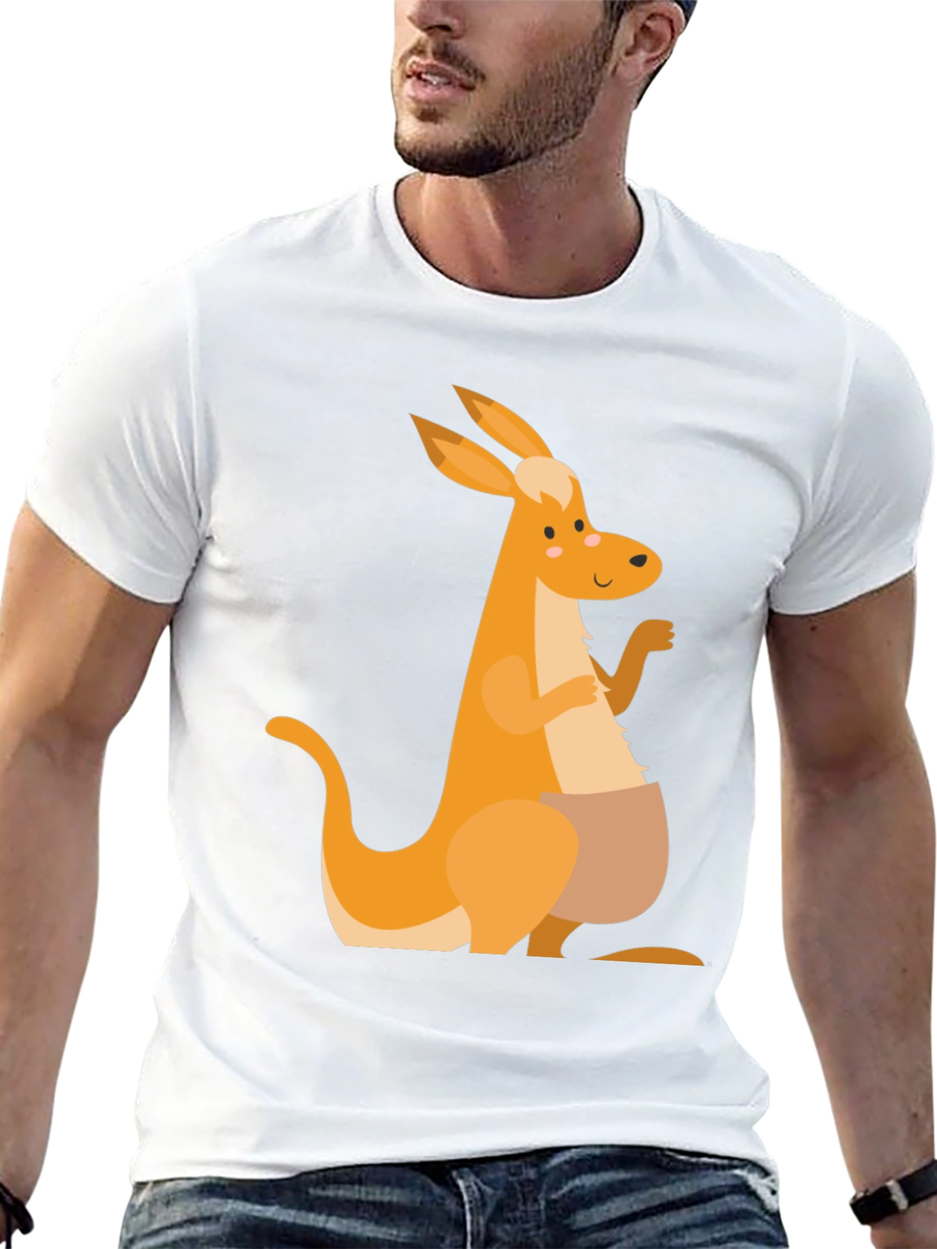 Kangaroo Graphic Tee - Mens Black T-Shirt