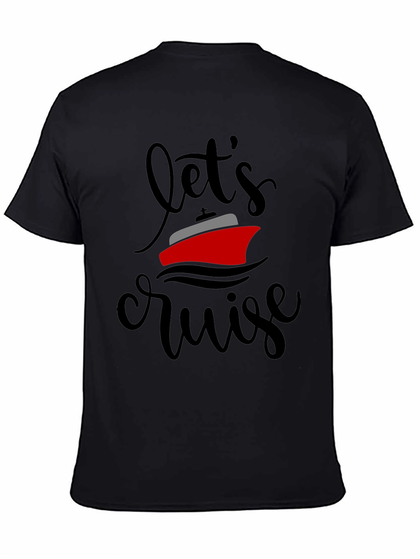 Lets Cruise Graphic Tee - Black Crewneck