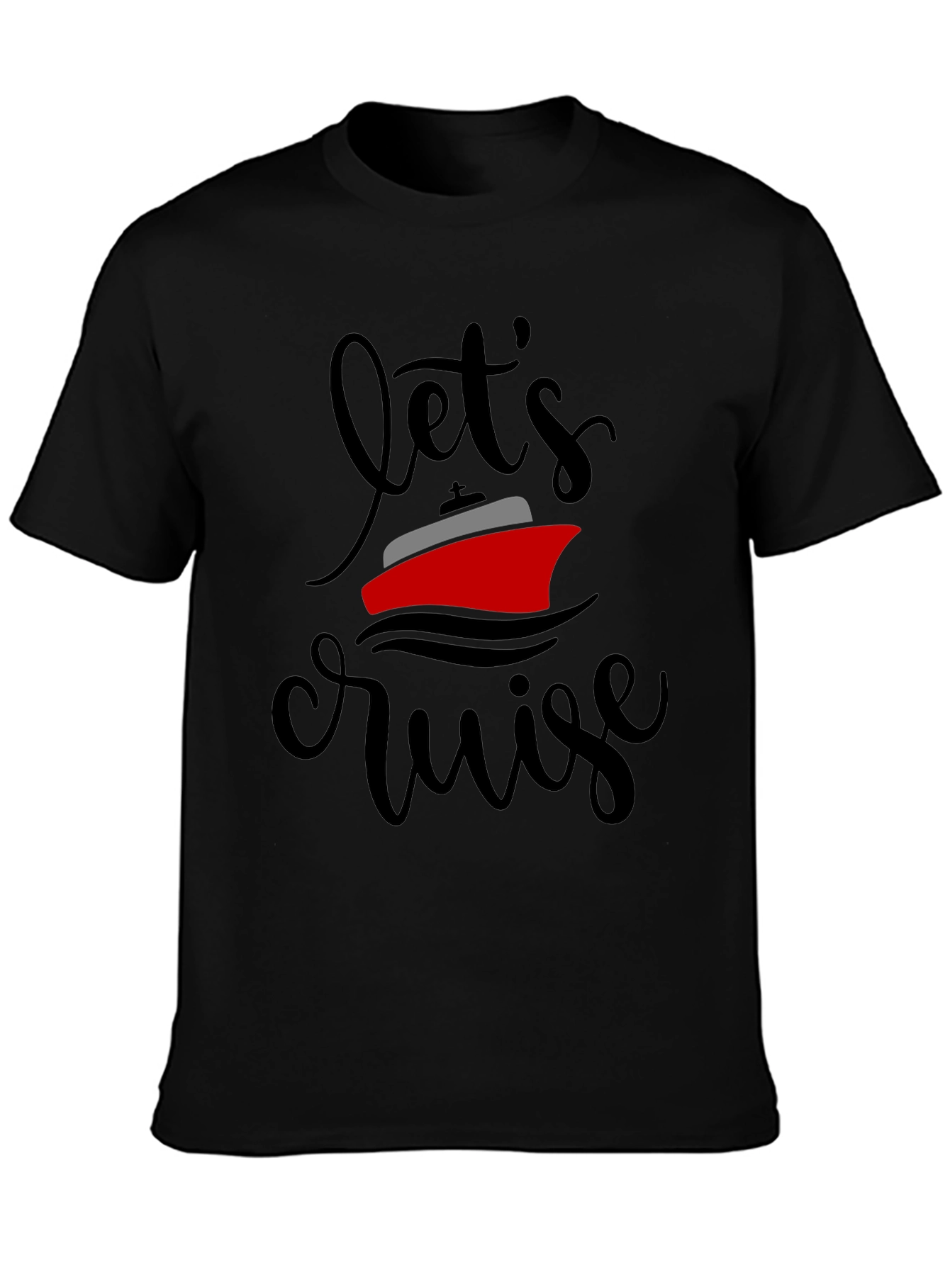 Lets Cruise Graphic Tee - Black Crewneck