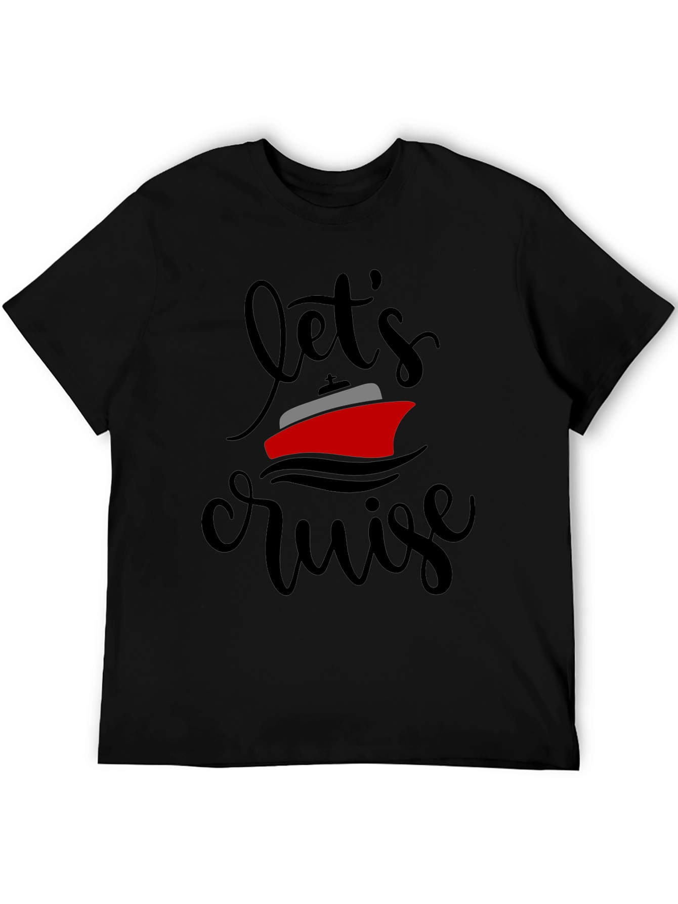 Lets Cruise Graphic Tee - Black Crewneck