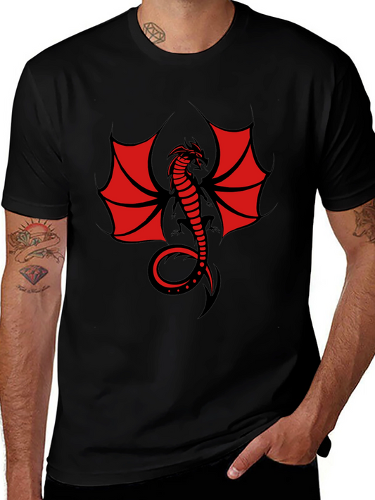 Dragon Graphic T-Shirt - Mens Black Tee