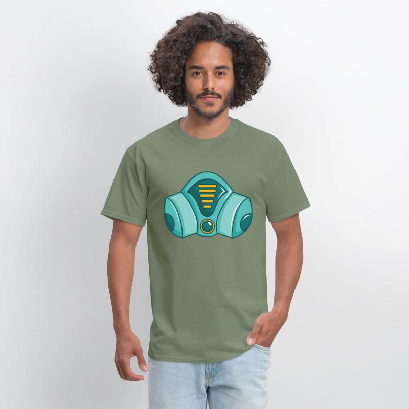 Green Comic Face Protection Nuclear Gas Mask