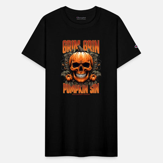 Grim Grin Pumpkin Sin Halloween Skull