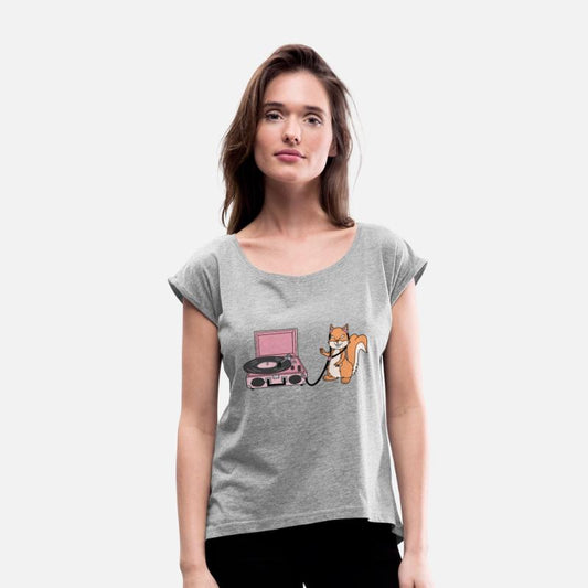Groovy Squirrel Listening To Music DK - Cameo Pink