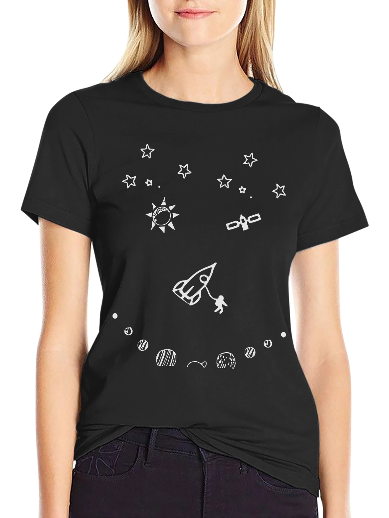 Space Graphic Black T-Shirt