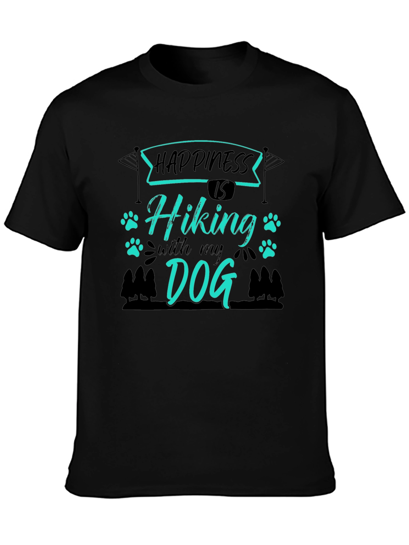 Happiness is Hiking with My Dog Tee