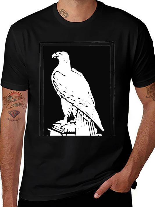 Eagle Graphic Tee - Bold Black Cotton Comfort