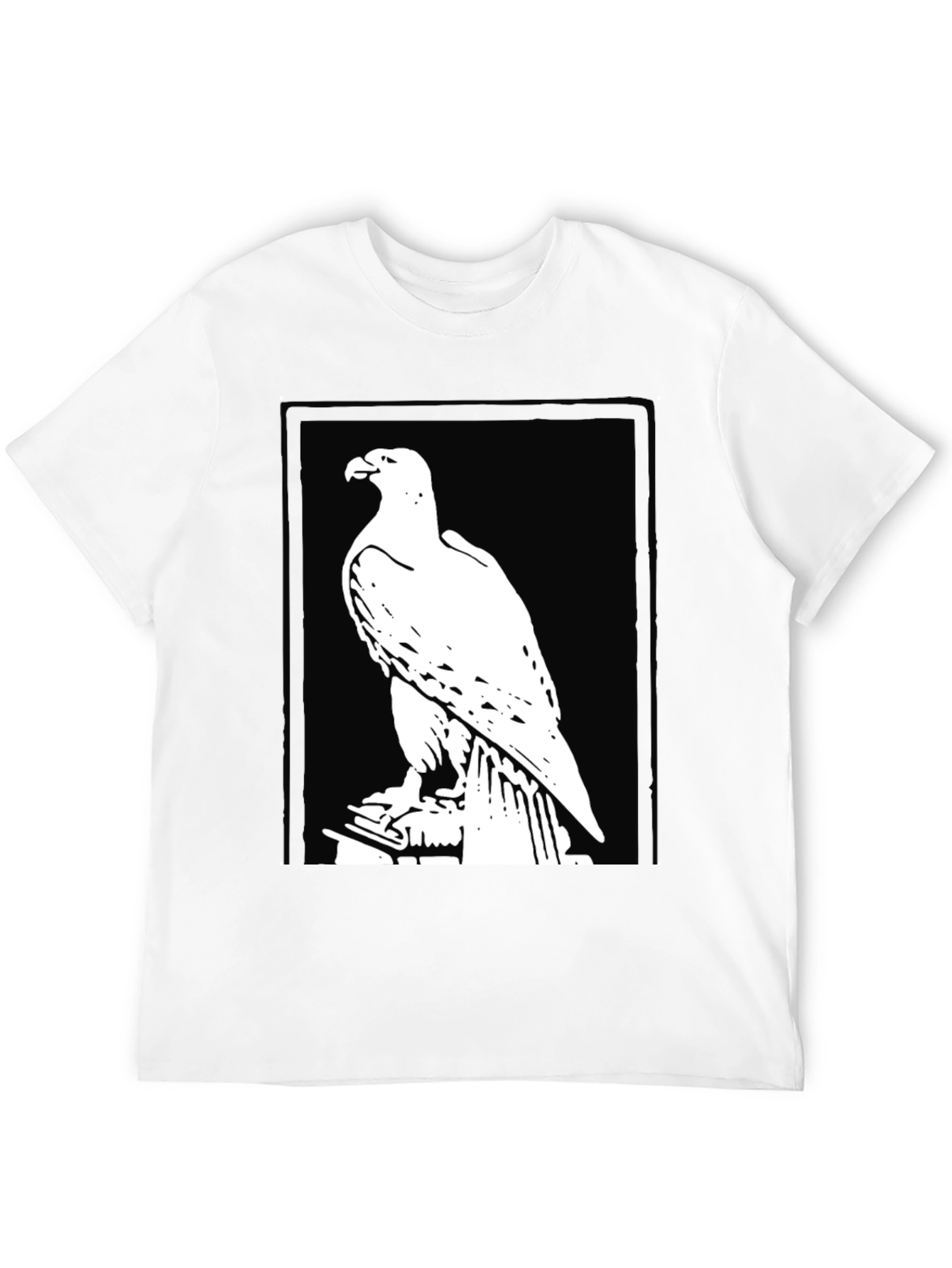 Eagle Graphic Tee - Bold Black Cotton Comfort