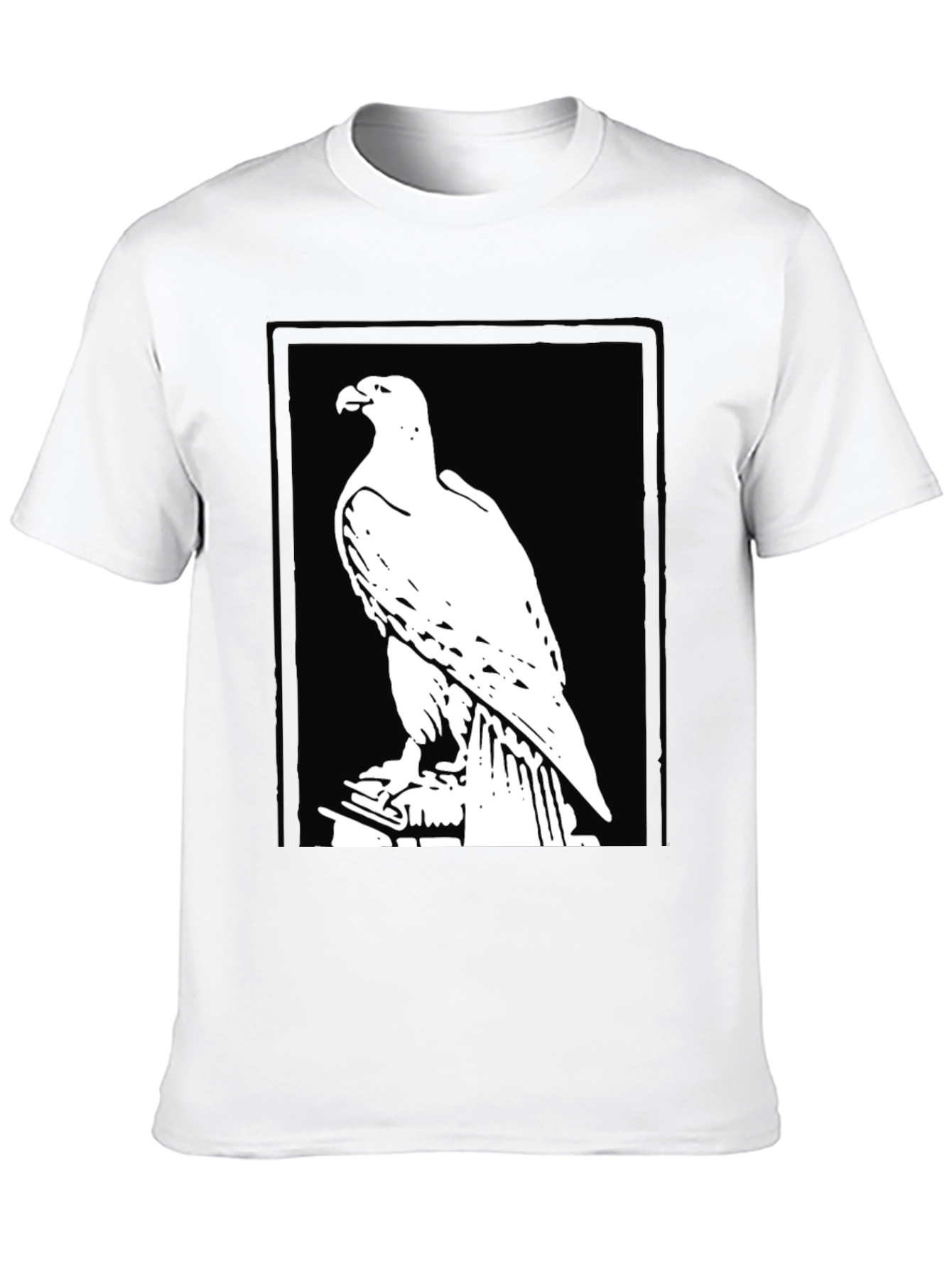 Eagle Graphic Tee - Bold Black Cotton Comfort