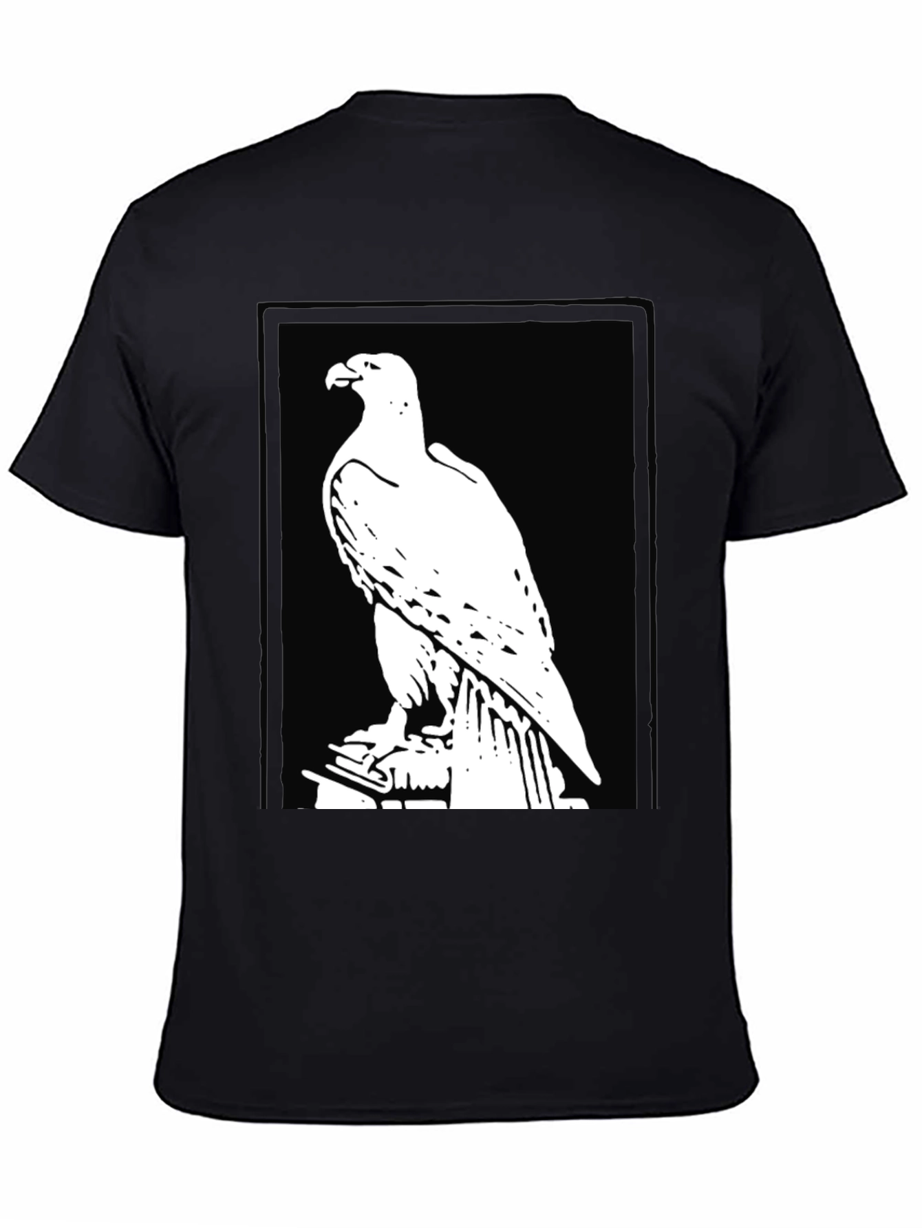 Eagle Graphic Tee - Bold Black Cotton Comfort