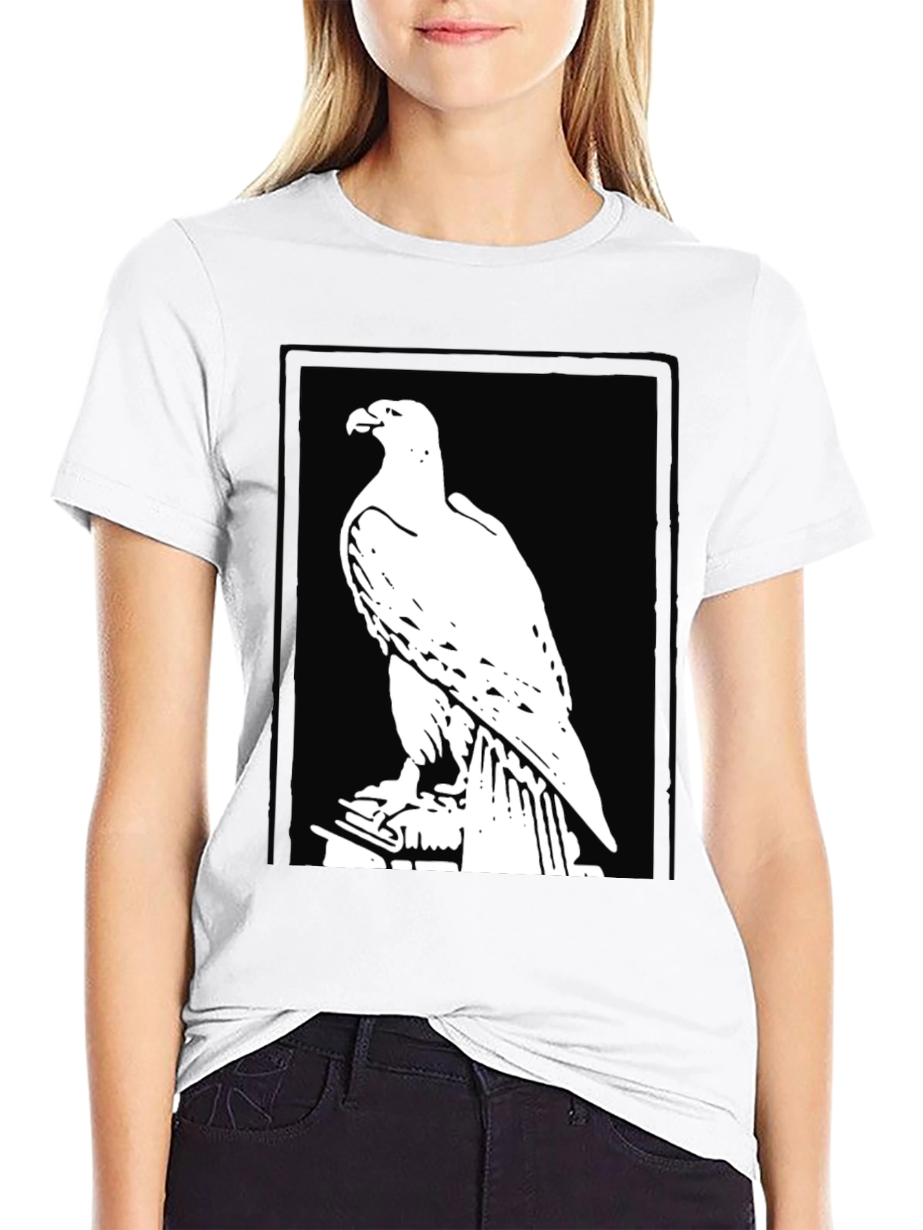 Eagle Graphic Tee - Bold Black Cotton Comfort