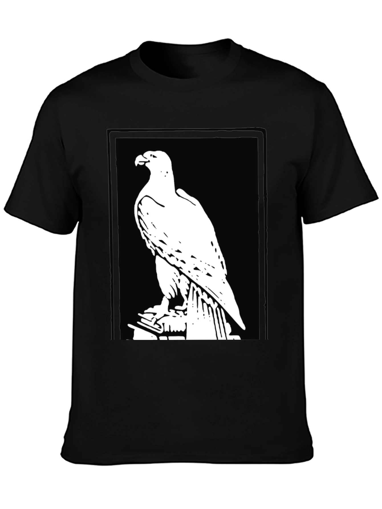 Eagle Graphic Tee - Bold Black Cotton Comfort
