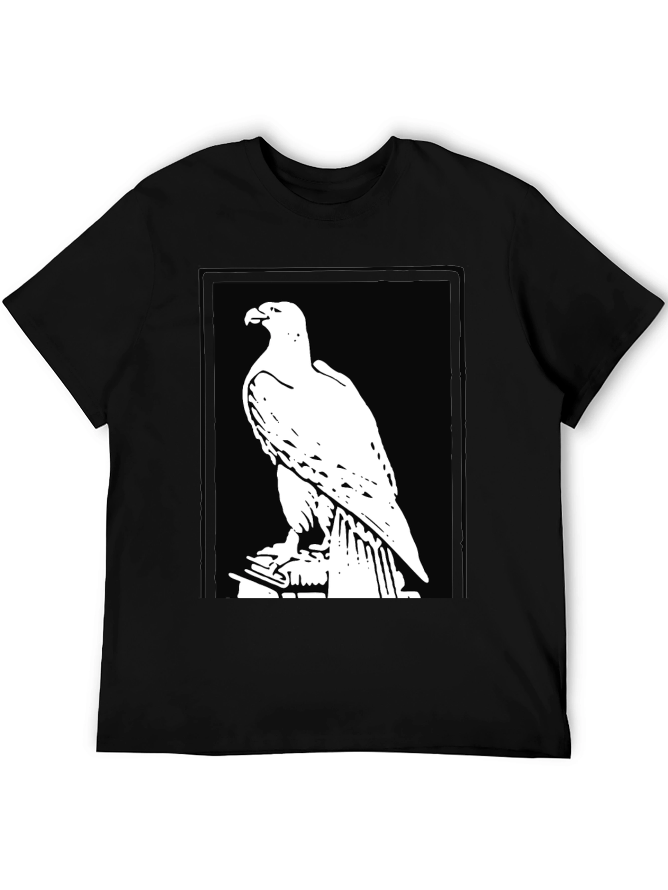 Eagle Graphic Tee - Bold Black Cotton Comfort