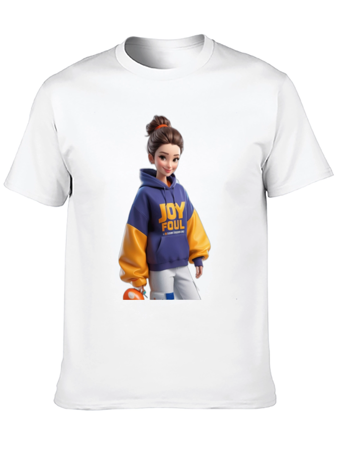 Cartoon Girl Black T-Shirt