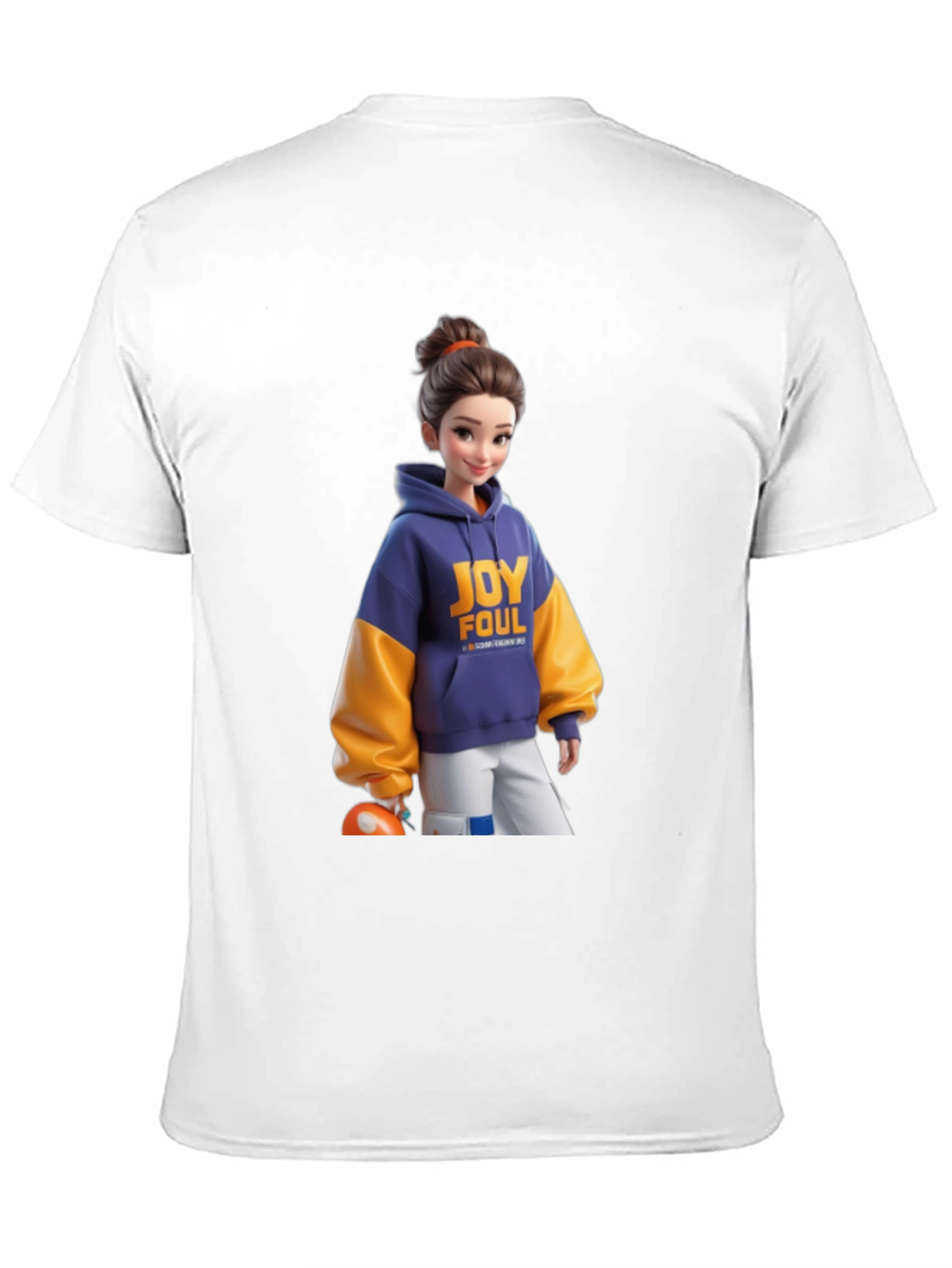 Cartoon Girl Black T-Shirt
