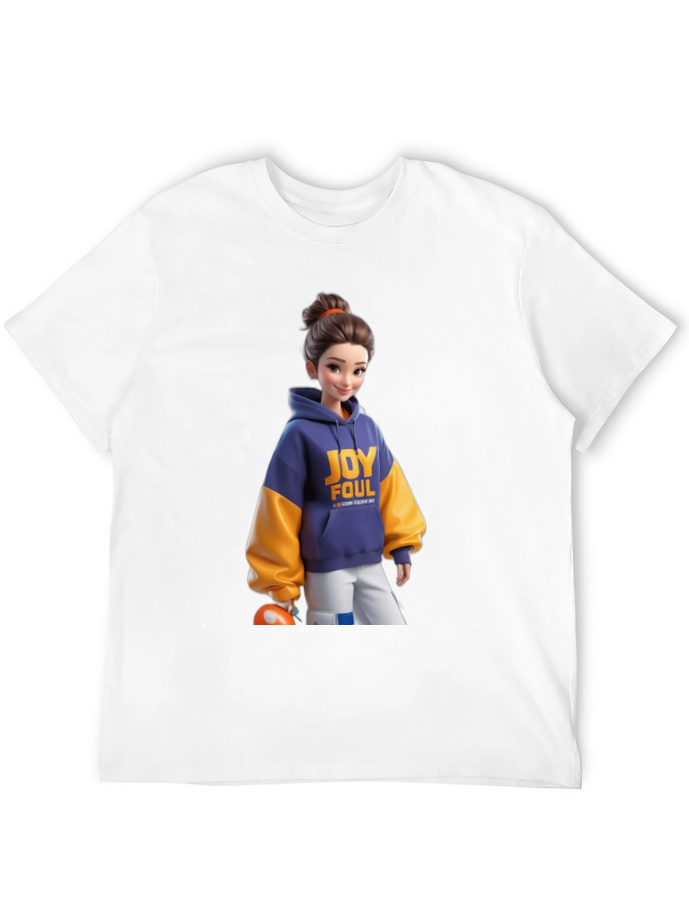 Cartoon Girl Black T-Shirt