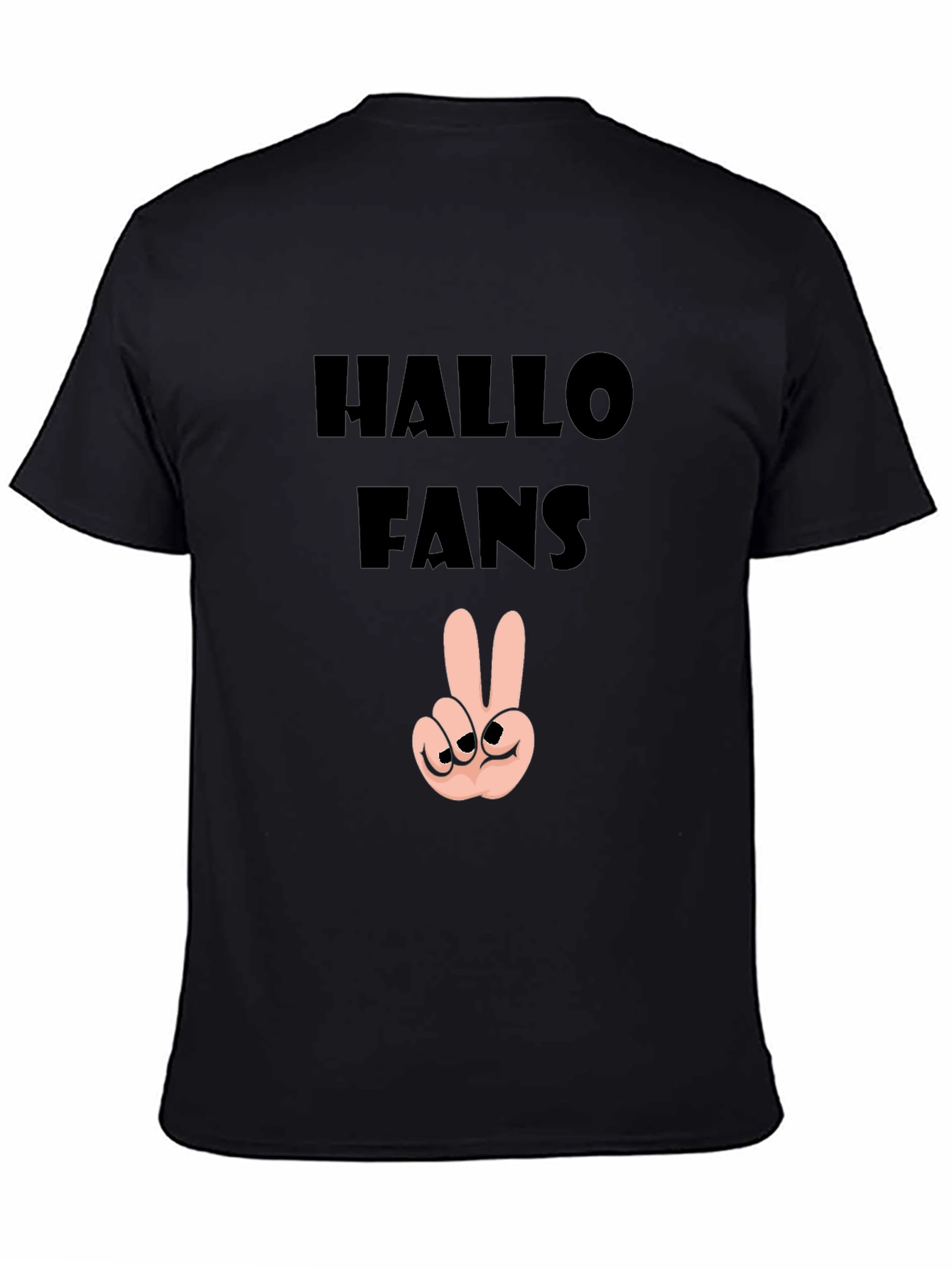 Hallo Fans Black Graphic Tee
