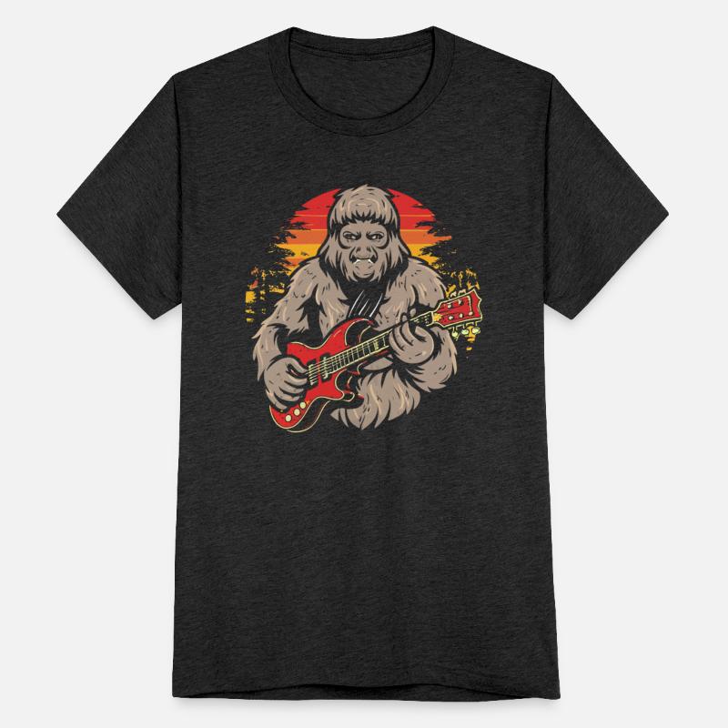 Guitarist Bigfoot T Shirt design premium