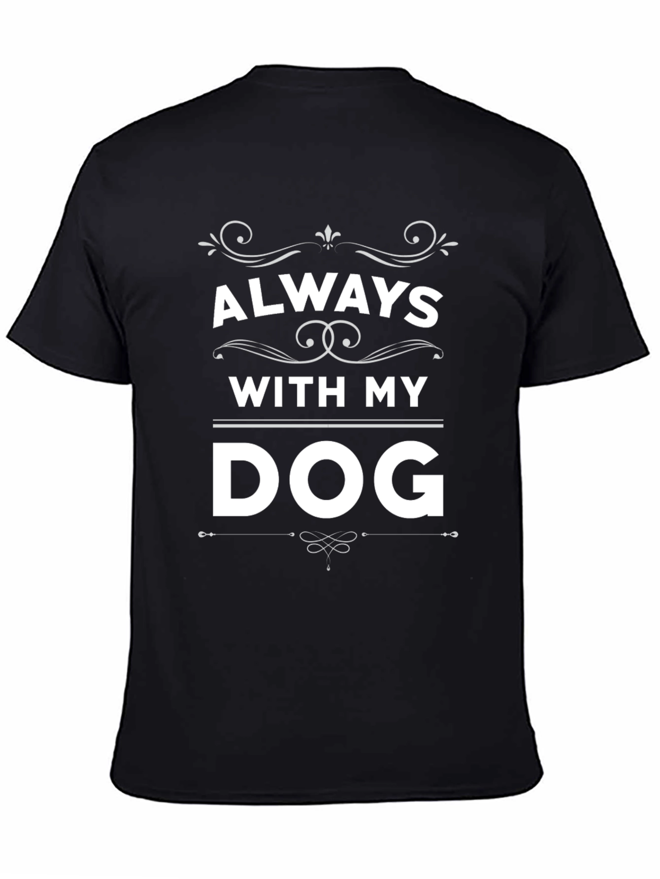 Always With My Dog Black Graphic Tee
