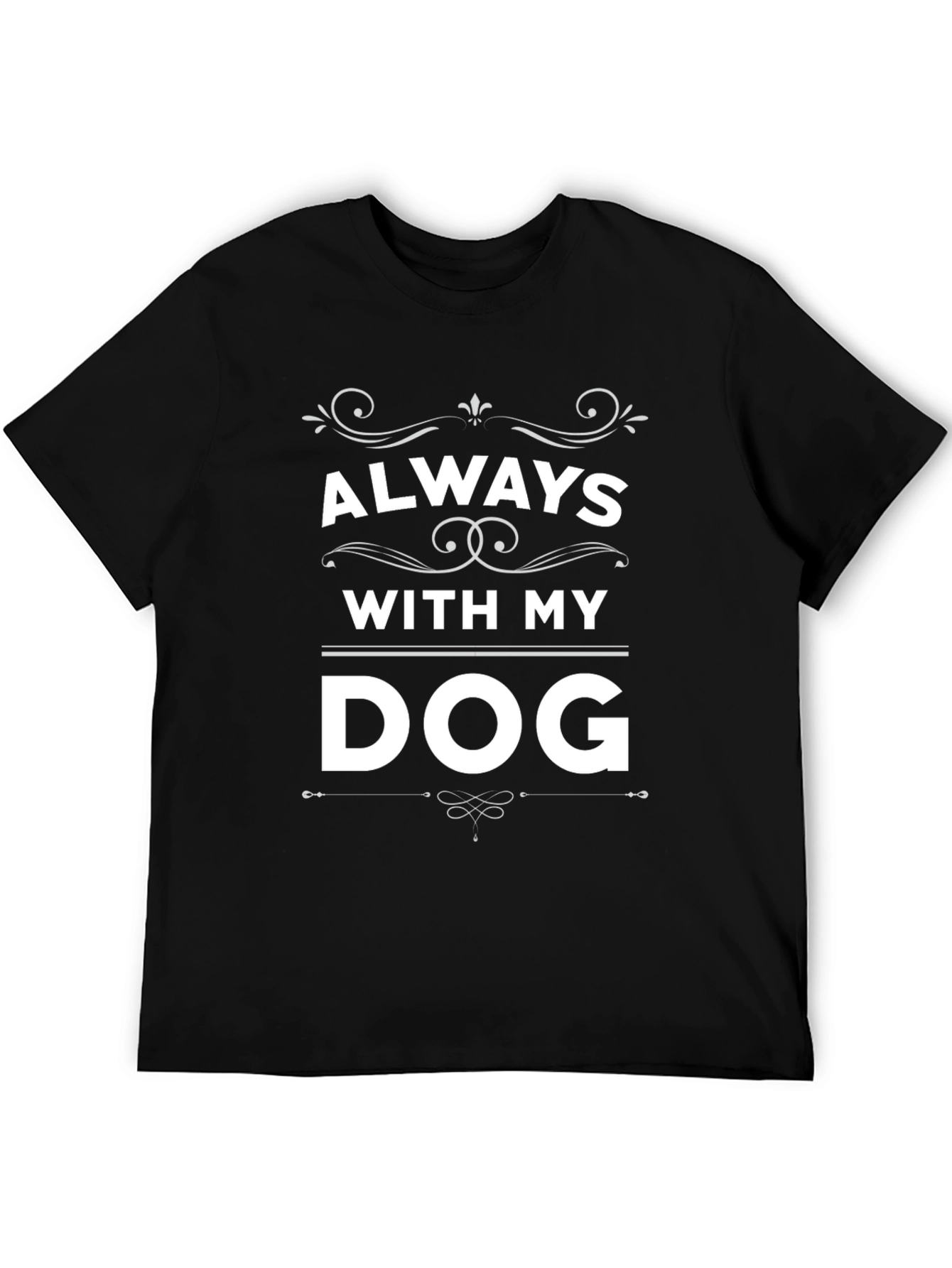 Always With My Dog Black Graphic Tee
