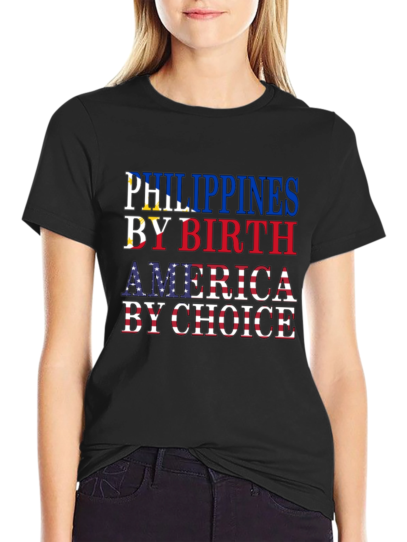 Philippines by Birth America by Choice T-Shirt