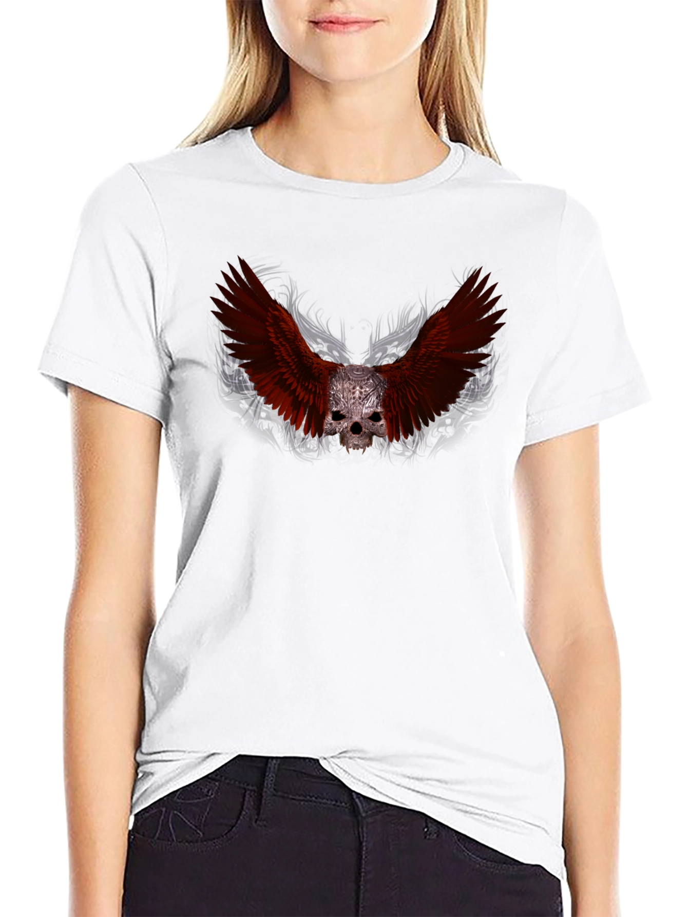 Skull Wings Graphic Tee - Edgy Style