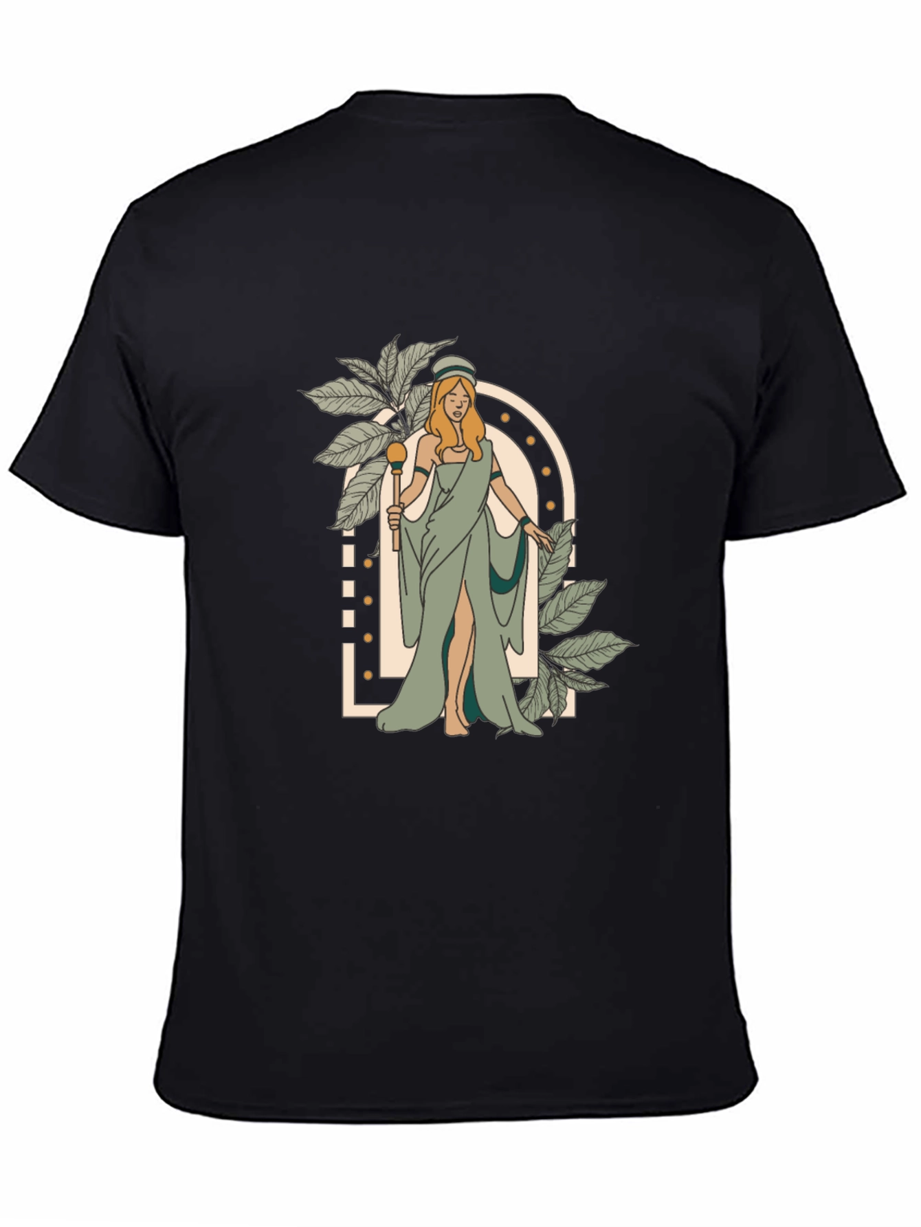 Goddess Graphic Tee - Black Cotton T-Shirt