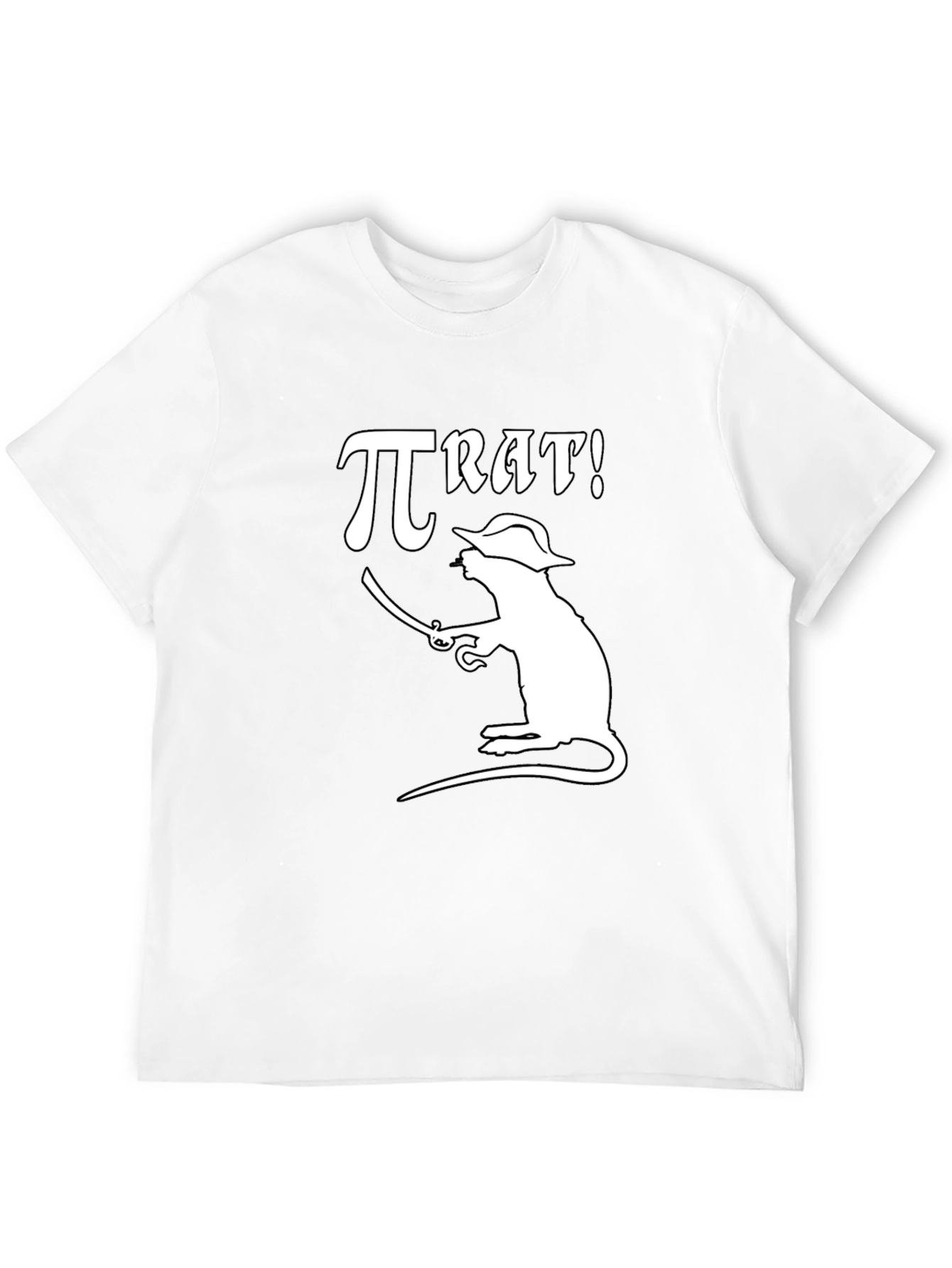 π RAT! Pirate Rat Graphic T-Shirt - Black